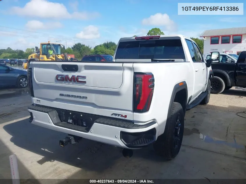 2024 GMC Sierra 2500Hd 4Wd Standard Bed At4 VIN: 1GT49PEY6RF413386 Lot: 40237643