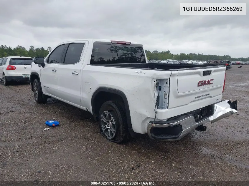 2024 GMC Sierra 1500 4Wd Short Box Slt VIN: 1GTUUDED6RZ366269 Lot: 40251763