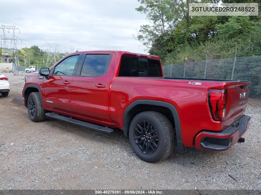 2024 GMC Sierra 1500 4Wd Short Box Elevation With 3Sb VIN: 3GTUUCED2RG248522 Lot: 40279391