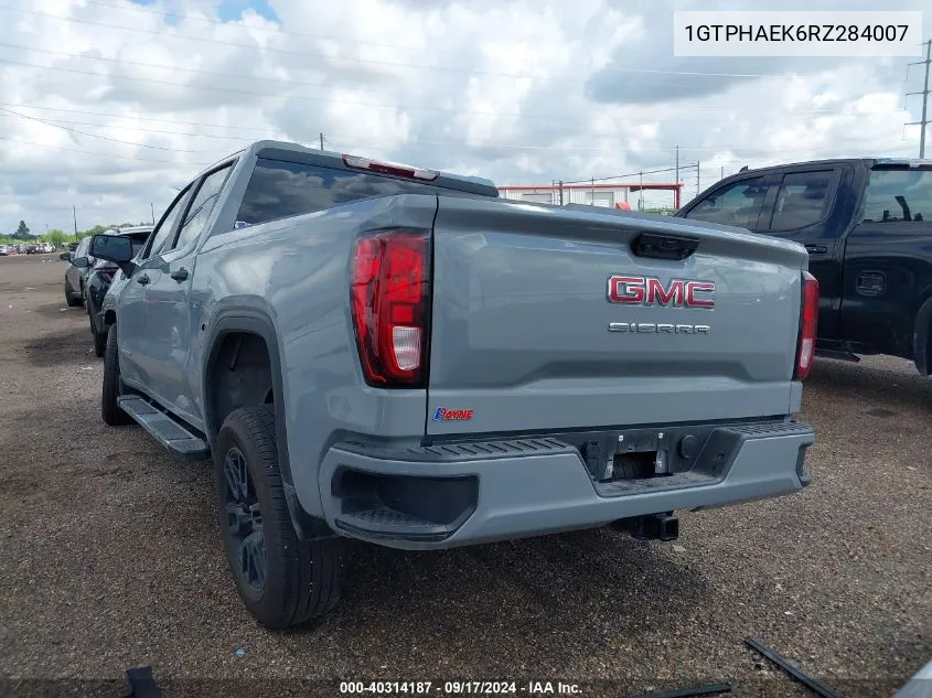 2024 GMC Sierra 1500 2Wd Short Box Pro VIN: 1GTPHAEK6RZ284007 Lot: 40314187