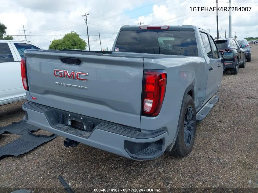 2024 GMC Sierra 1500 2Wd Short Box Pro VIN: 1GTPHAEK6RZ284007 Lot: 40314187