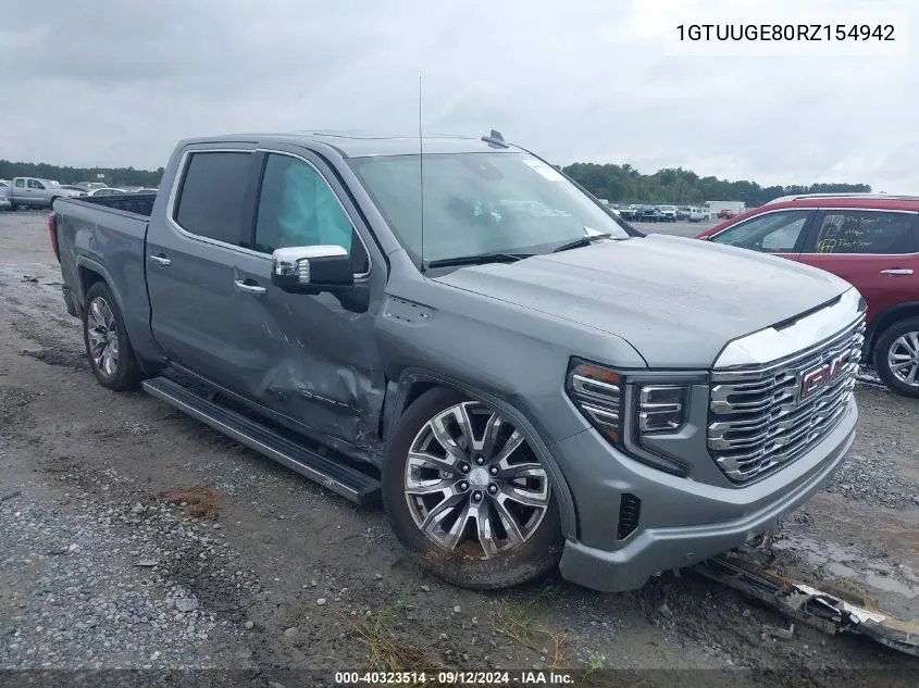 2024 GMC Sierra 1500 4Wd Short Box Denali VIN: 1GTUUGE80RZ154942 Lot: 40323514