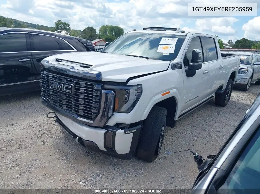 2024 GMC Sierra 2500Hd 4Wd Standard Bed Denali Ultimate VIN: 1GT49XEY6RF205959 Lot: 40337608