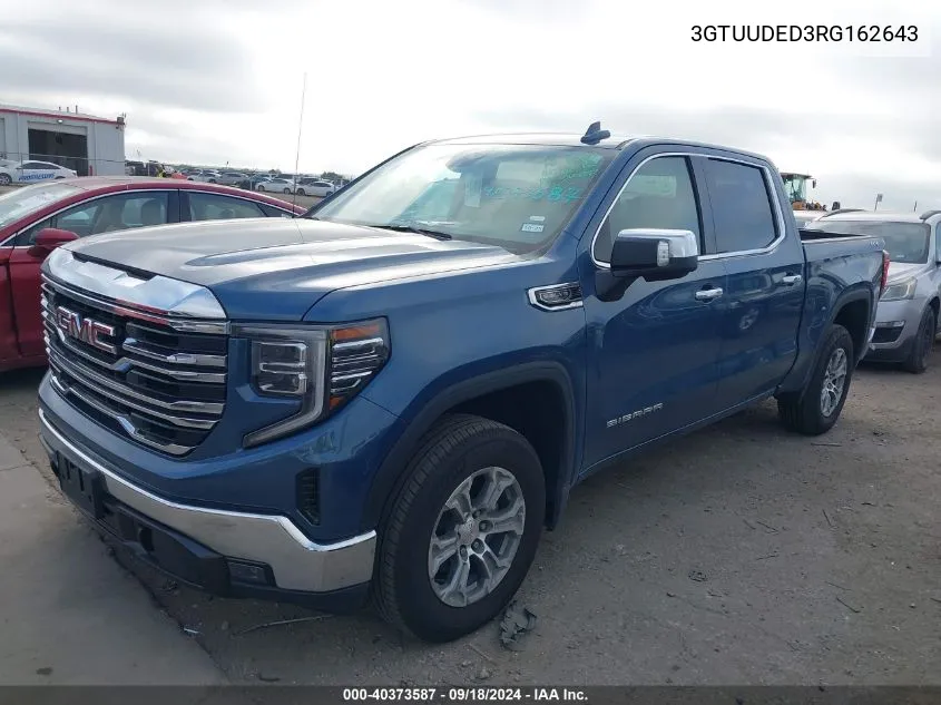 2024 GMC Sierra K1500 Slt VIN: 3GTUUDED3RG162643 Lot: 40373587