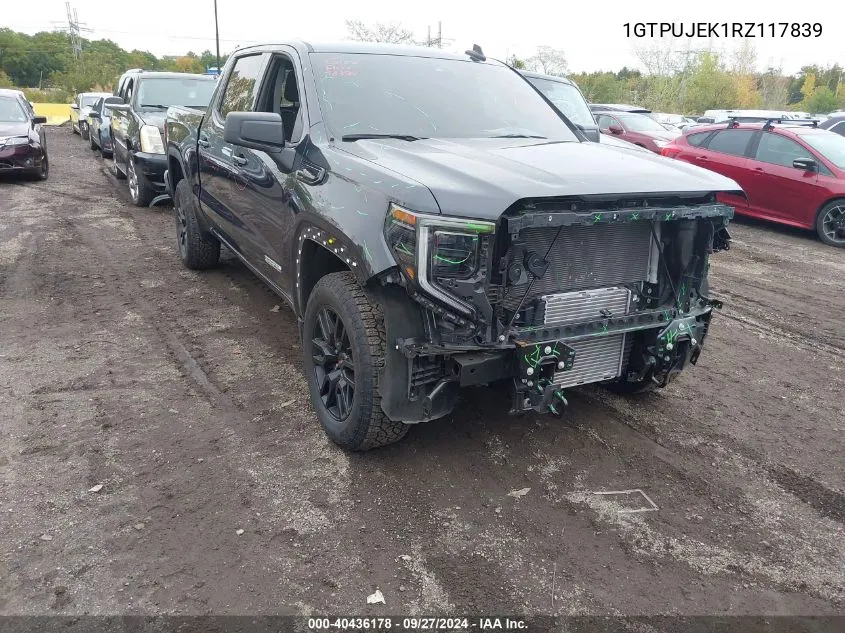 2024 GMC Sierra 1500 4Wd Short Box Elevation With 3Vl VIN: 1GTPUJEK1RZ117839 Lot: 40436178