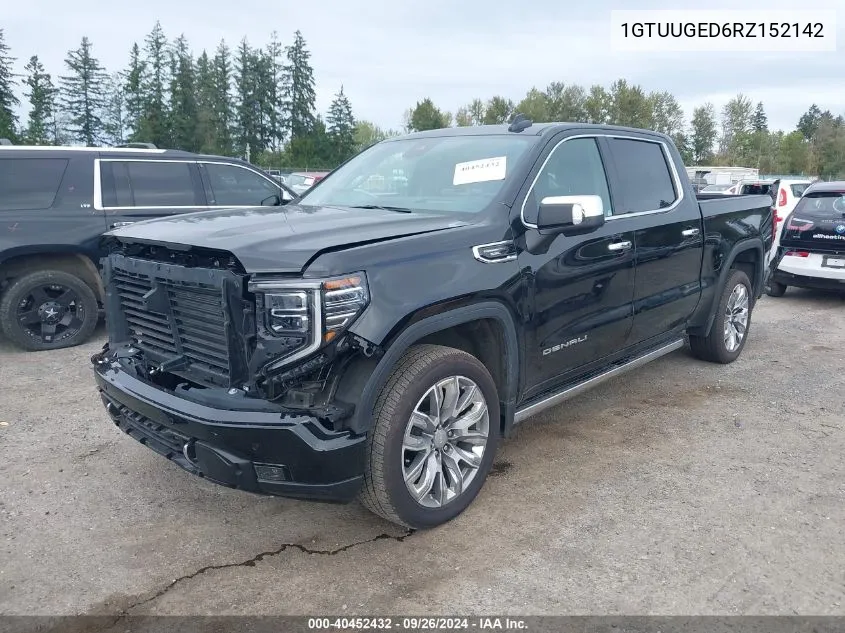 2024 GMC Sierra 1500 4Wd Short Box Denali VIN: 1GTUUGED6RZ152142 Lot: 40452432