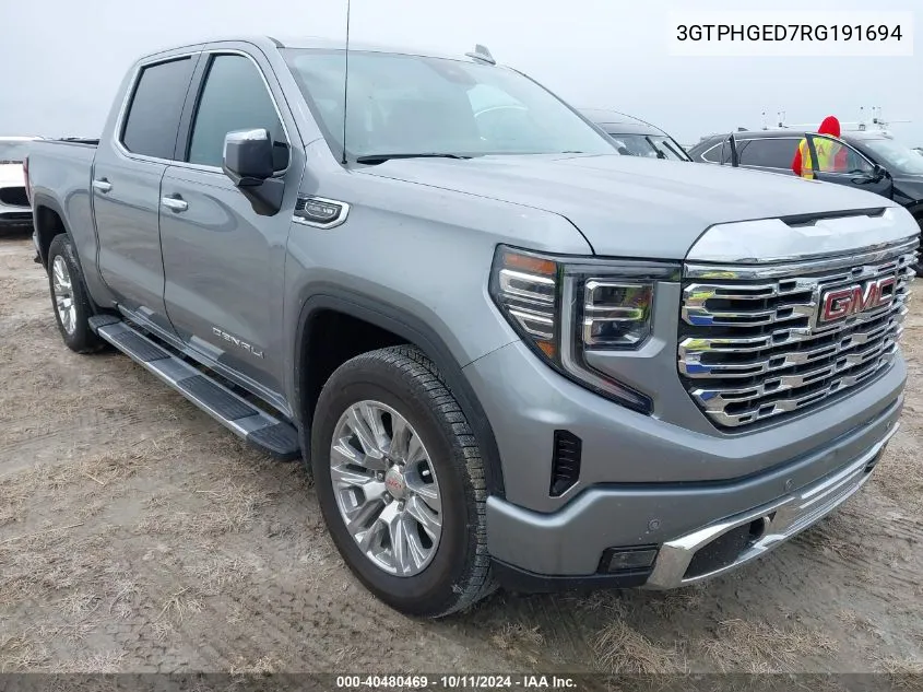 2024 GMC Sierra 1500 2Wd Short Box Denali VIN: 3GTPHGED7RG191694 Lot: 40480469