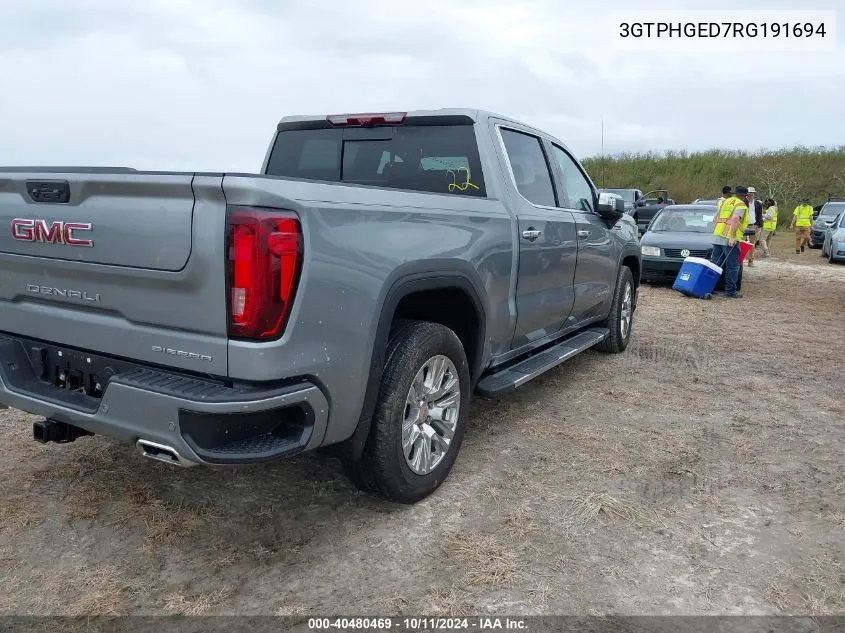 2024 GMC Sierra 1500 2Wd Short Box Denali VIN: 3GTPHGED7RG191694 Lot: 40480469