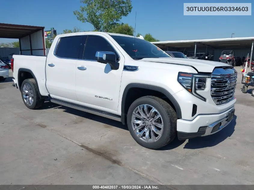 2024 GMC Sierra 1500 4Wd Short Box Denali VIN: 3GTUUGED6RG334603 Lot: 40482037