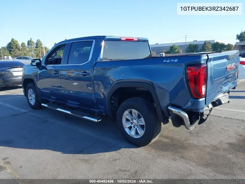 2024 GMC Sierra 1500 4Wd Short Box Sle VIN: 1GTPUBEK3RZ342687 Lot: 40492486