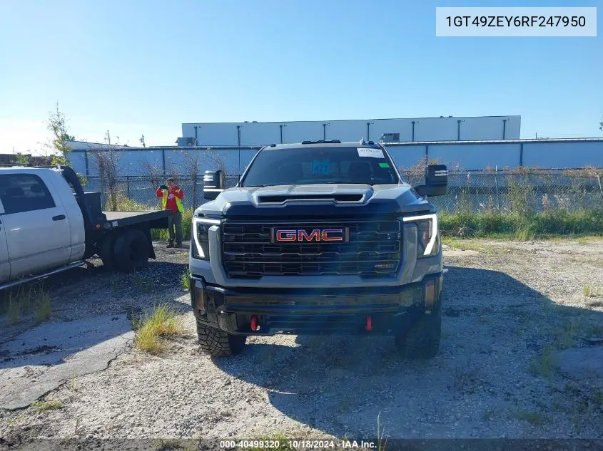 2024 GMC Sierra 2500Hd 4Wd Standard Bed At4X VIN: 1GT49ZEY6RF247950 Lot: 40499320