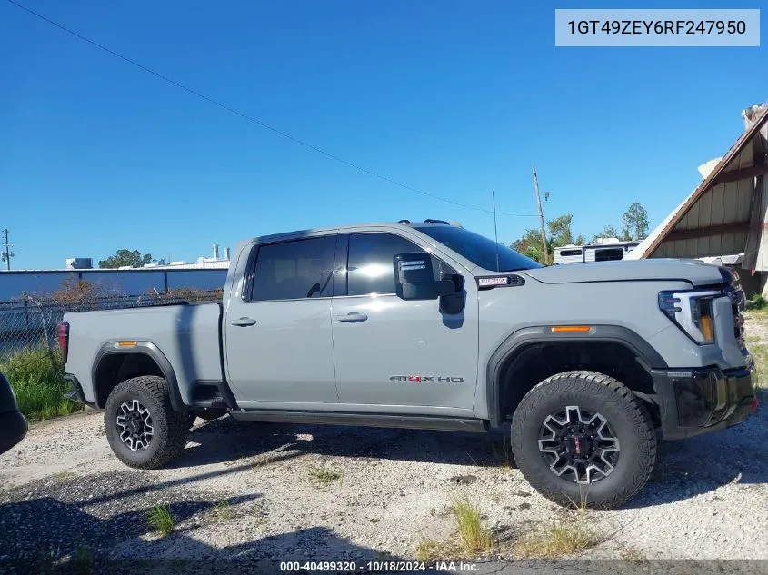 2024 GMC Sierra 2500Hd 4Wd Standard Bed At4X VIN: 1GT49ZEY6RF247950 Lot: 40499320