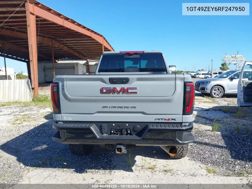 2024 GMC Sierra 2500Hd 4Wd Standard Bed At4X VIN: 1GT49ZEY6RF247950 Lot: 40499320