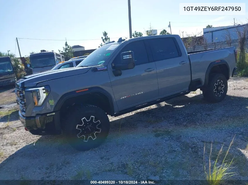 2024 GMC Sierra 2500Hd 4Wd Standard Bed At4X VIN: 1GT49ZEY6RF247950 Lot: 40499320