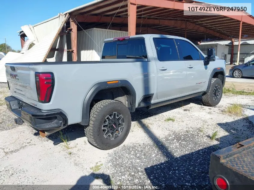 2024 GMC Sierra 2500Hd 4Wd Standard Bed At4X VIN: 1GT49ZEY6RF247950 Lot: 40499320