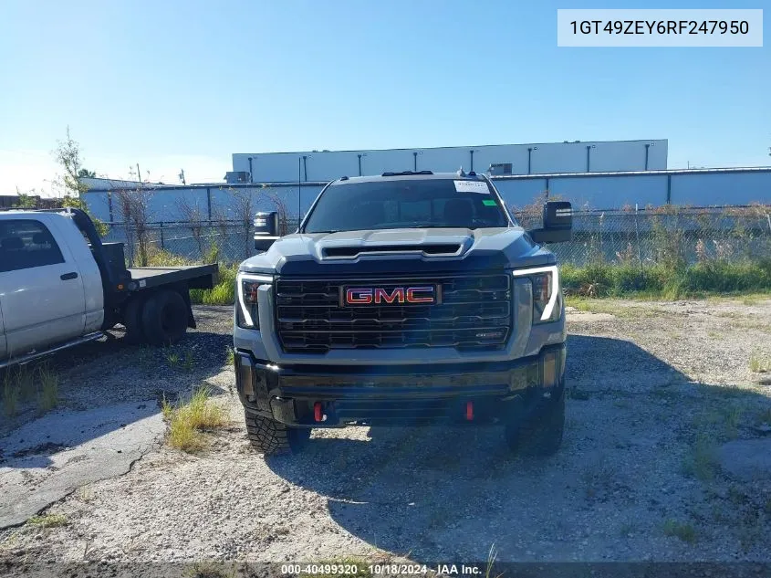 2024 GMC Sierra 2500Hd 4Wd Standard Bed At4X VIN: 1GT49ZEY6RF247950 Lot: 40499320