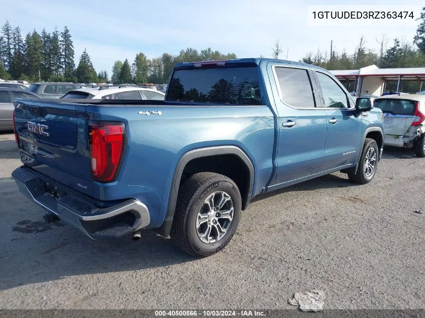 1GTUUDED3RZ363474 2024 GMC Sierra 1500 4Wd Short Box Slt