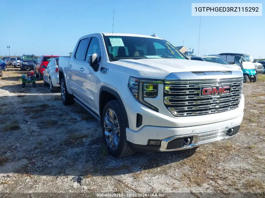 2024 GMC Sierra 1500 2Wd Short Box Denali VIN: 1GTPHGED3RZ115292 Lot: 40529293