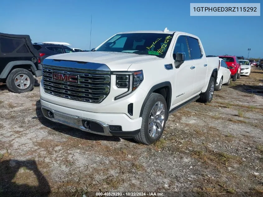 2024 GMC Sierra 1500 2Wd Short Box Denali VIN: 1GTPHGED3RZ115292 Lot: 40529293