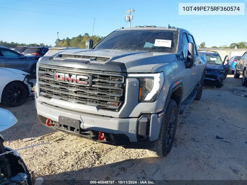 2024 GMC Sierra 2500Hd 4Wd Standard Bed At4 VIN: 1GT49PE75RF360574 Lot: 40549787