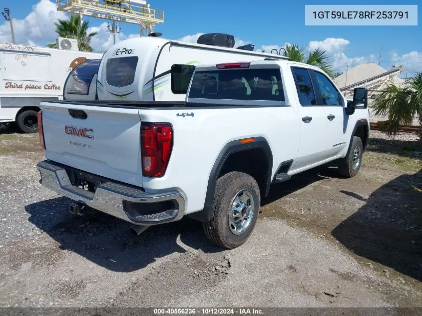 2024 GMC Sierra 2500Hd 4Wd Standard Bed Pro VIN: 1GT59LE78RF253791 Lot: 40556236