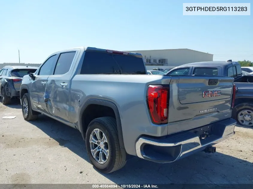 2024 GMC Sierra 1500 2Wd Short Box Slt VIN: 3GTPHDED5RG113283 Lot: 40584894