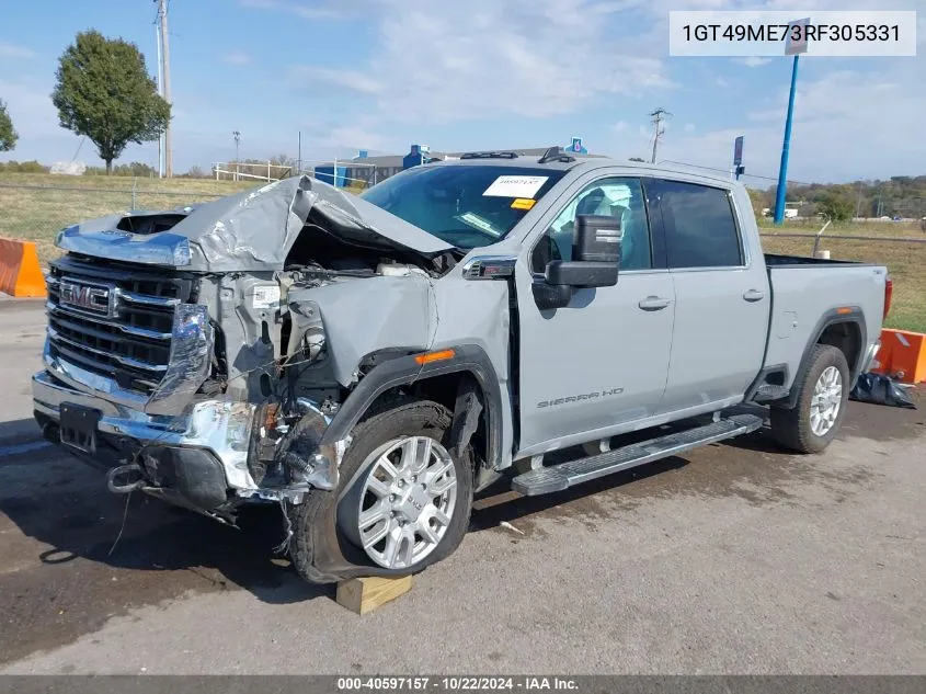 2024 GMC Sierra 2500Hd 4Wd Standard Bed Sle VIN: 1GT49ME73RF305331 Lot: 40597157