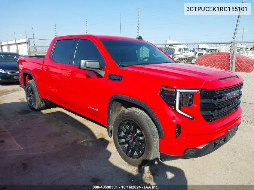 3GTPUCEK1RG155101 2024 GMC Sierra 1500 4Wd Short Box Elevation With 3Sb