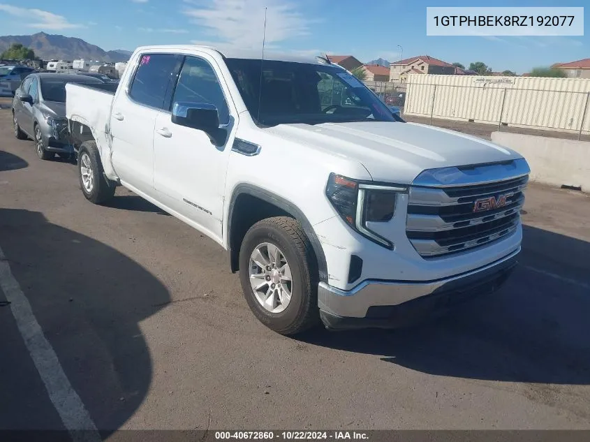 2024 GMC Sierra 1500 2Wd Short Box Sle VIN: 1GTPHBEK8RZ192077 Lot: 40672860