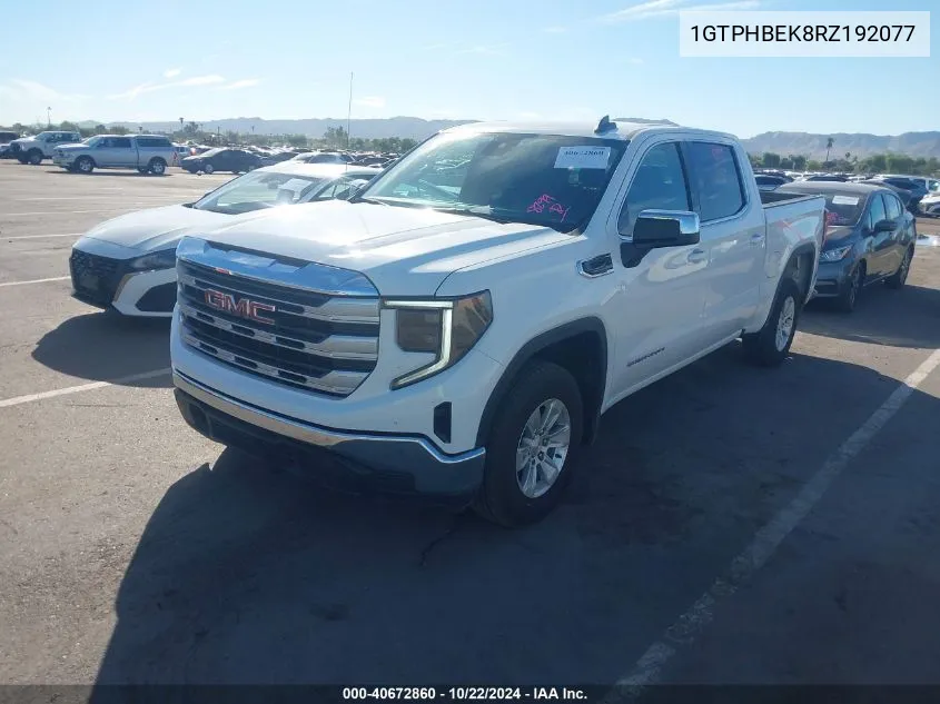 2024 GMC Sierra 1500 2Wd Short Box Sle VIN: 1GTPHBEK8RZ192077 Lot: 40672860