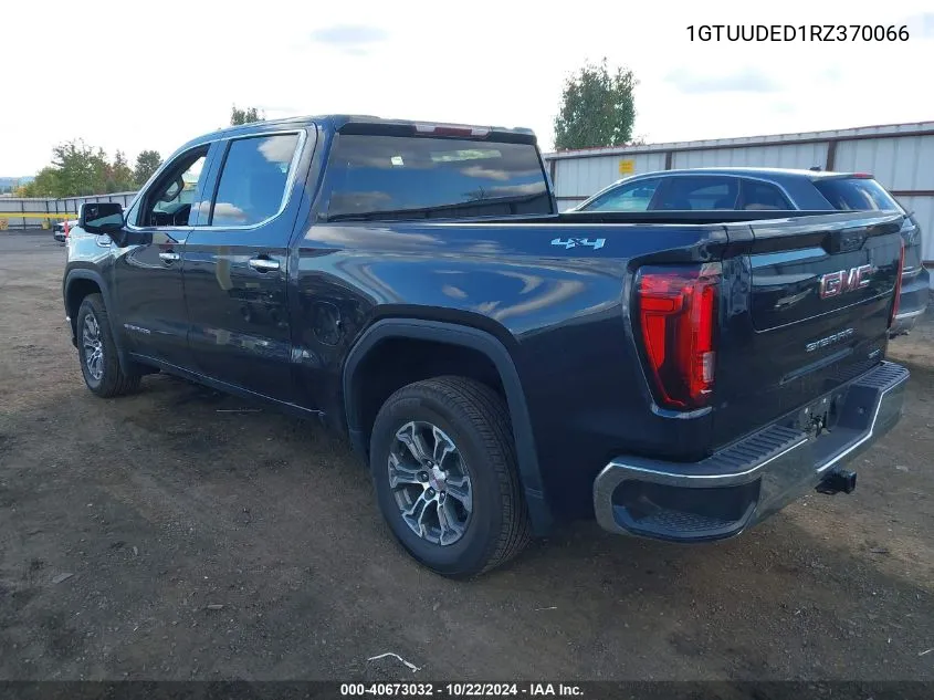 2024 GMC Sierra 1500 4Wd Short Box Slt VIN: 1GTUUDED1RZ370066 Lot: 40673032