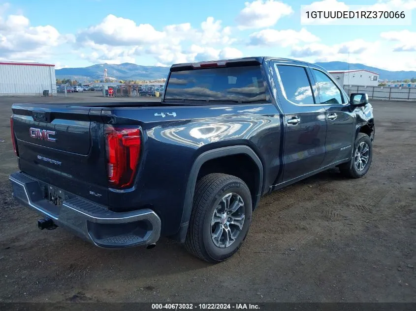 2024 GMC Sierra 1500 4Wd Short Box Slt VIN: 1GTUUDED1RZ370066 Lot: 40673032