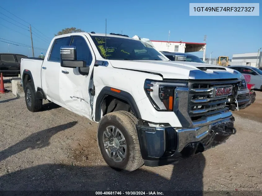 2024 GMC Sierra 2500Hd 4Wd Standard Bed Slt VIN: 1GT49NE74RF327327 Lot: 40681746