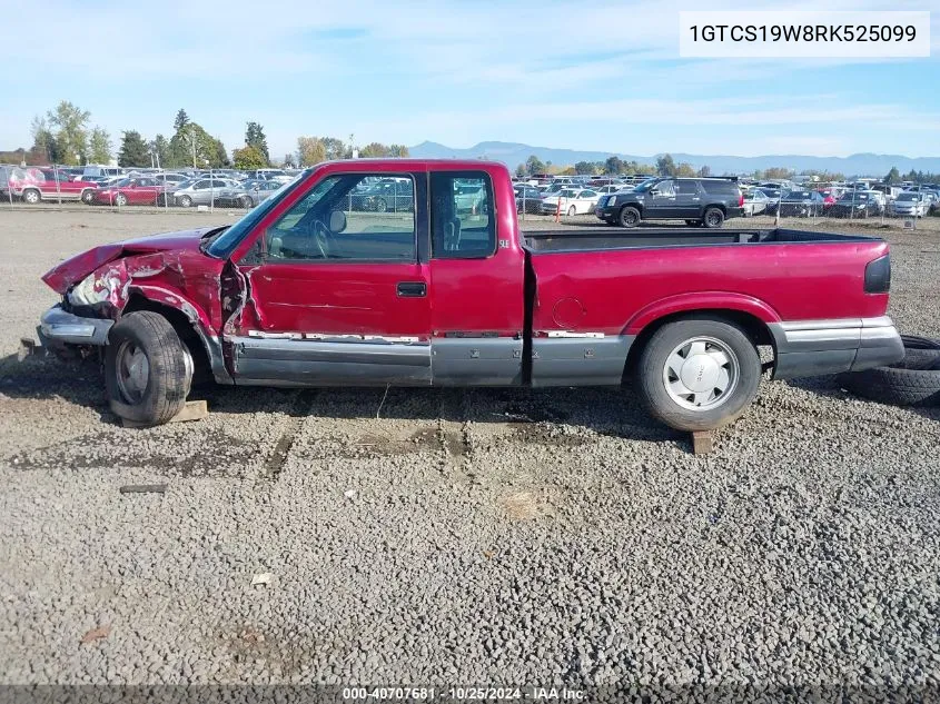 1994 GMC Sonoma VIN: 1GTCS19W8RK525099 Lot: 40707681