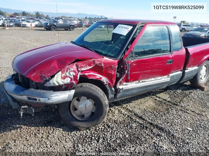 1994 GMC Sonoma VIN: 1GTCS19W8RK525099 Lot: 40707681