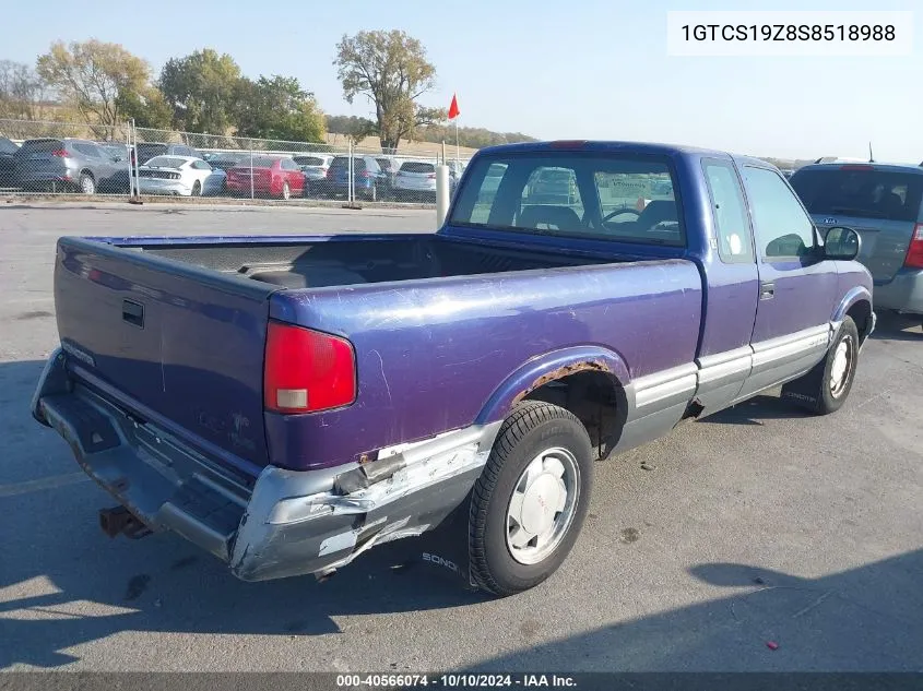 1995 GMC Sonoma VIN: 1GTCS19Z8S8518988 Lot: 40566074