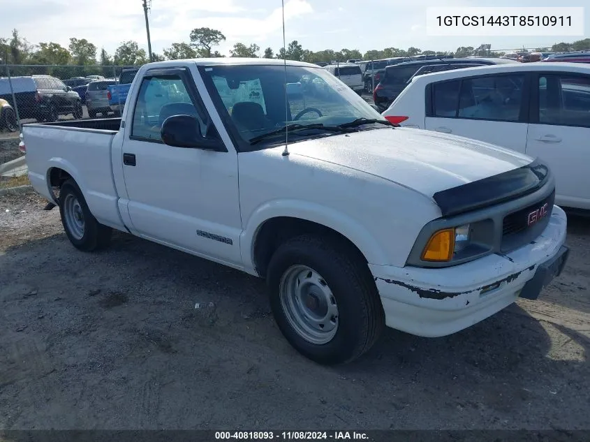 1996 GMC Sonoma VIN: 1GTCS1443T8510911 Lot: 40818093