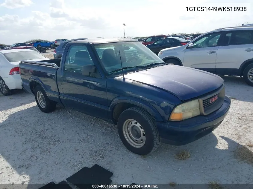 1GTCS1449WK518938 1998 GMC Sonoma