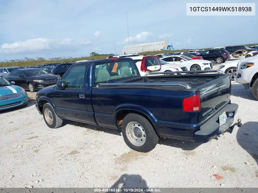 1GTCS1449WK518938 1998 GMC Sonoma