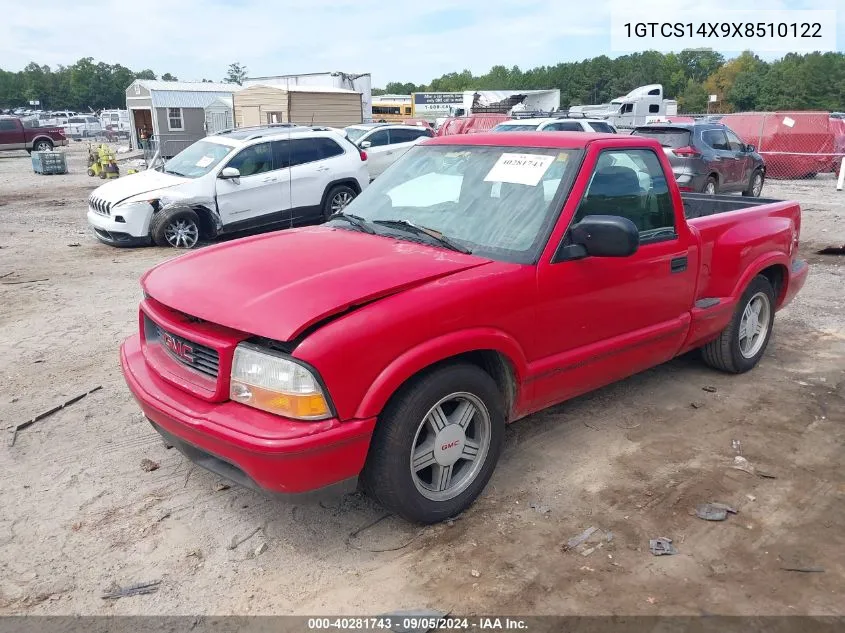 1999 GMC Sonoma Sls VIN: 1GTCS14X9X8510122 Lot: 40281743