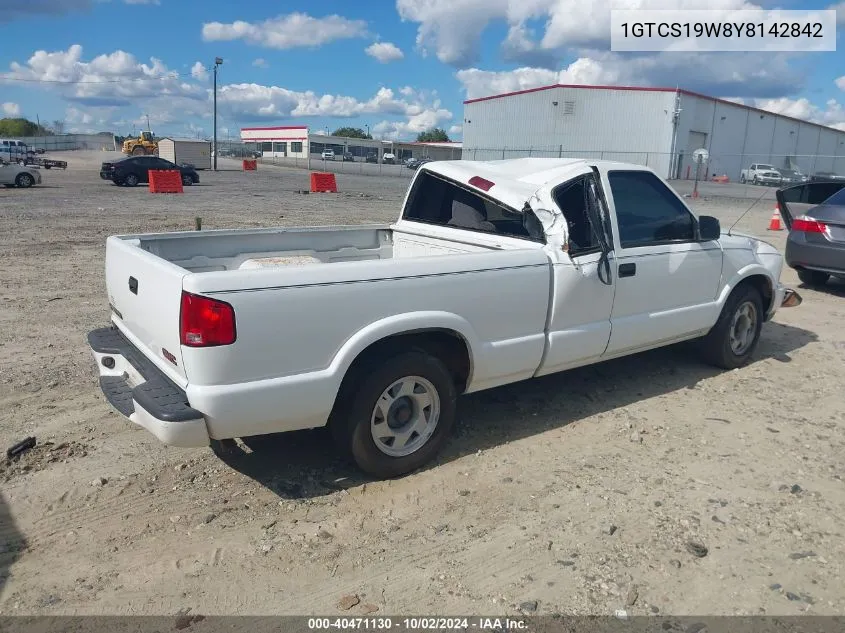 2000 GMC Sonoma Sls VIN: 1GTCS19W8Y8142842 Lot: 40471130