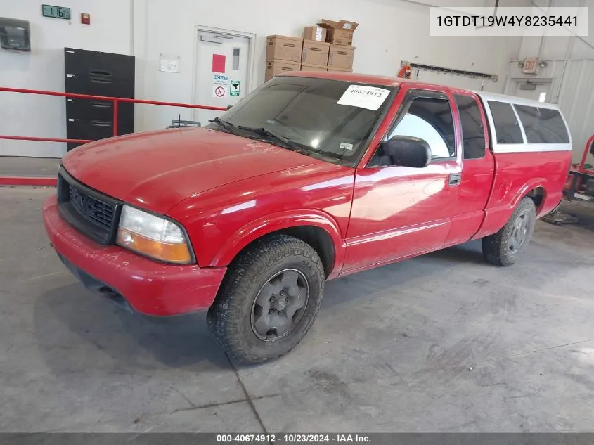 1GTDT19W4Y8235441 2000 GMC Sonoma Sls