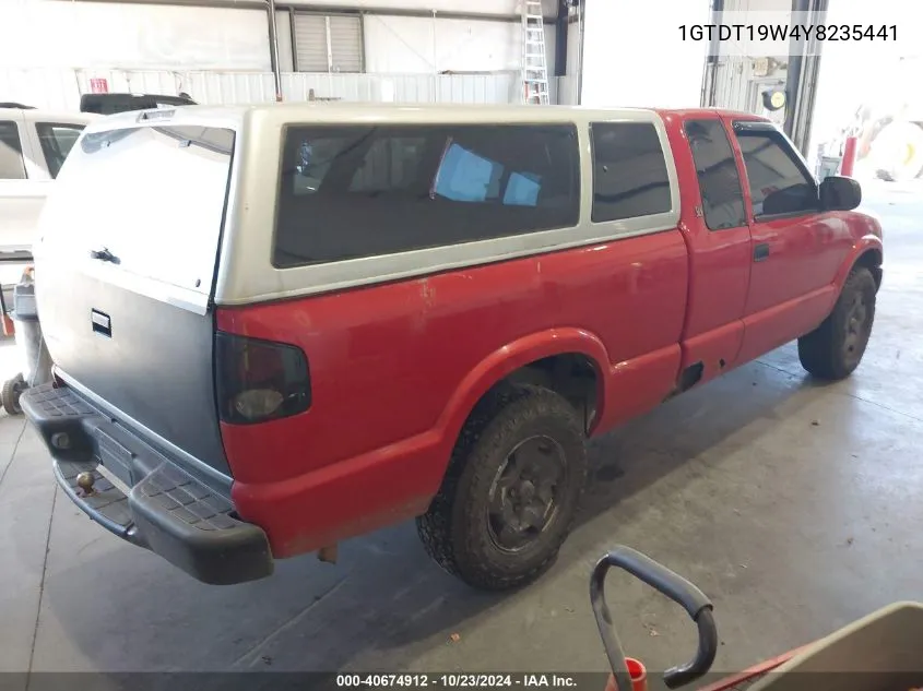 1GTDT19W4Y8235441 2000 GMC Sonoma Sls