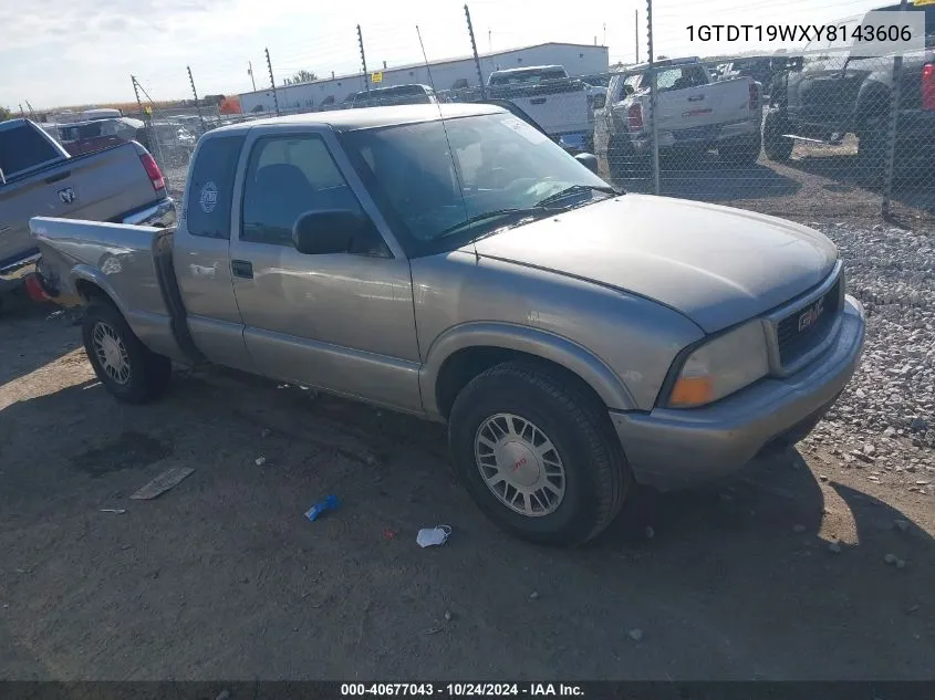 1GTDT19WXY8143606 2000 GMC Sonoma