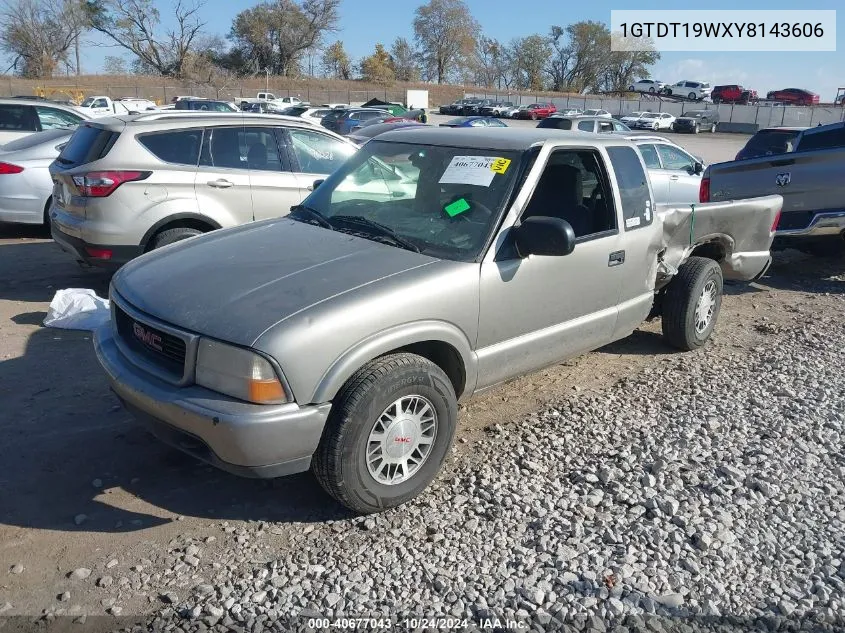 2000 GMC Sonoma VIN: 1GTDT19WXY8143606 Lot: 40677043