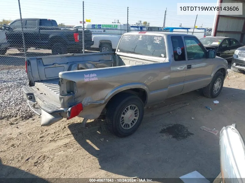 2000 GMC Sonoma VIN: 1GTDT19WXY8143606 Lot: 40677043