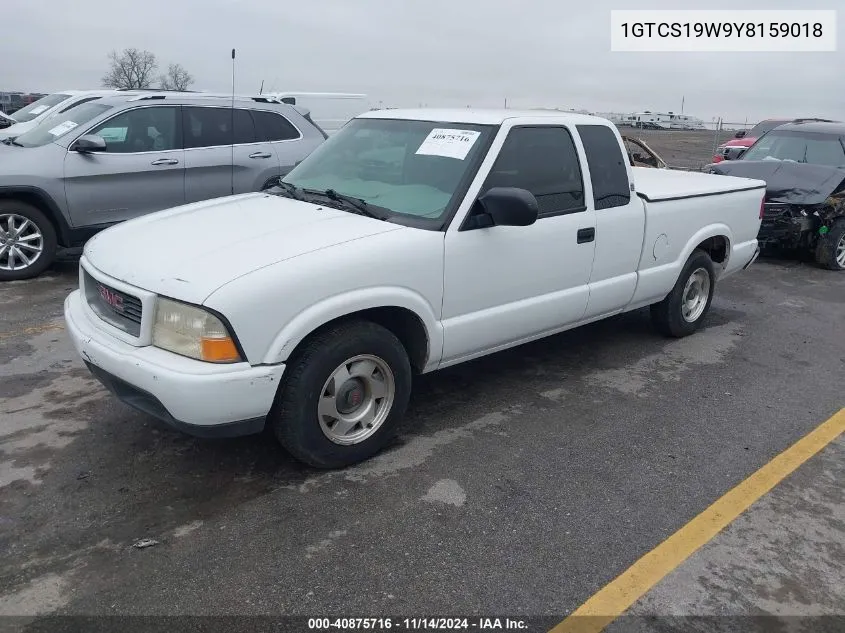 2000 GMC Sonoma Sls VIN: 1GTCS19W9Y8159018 Lot: 40875716