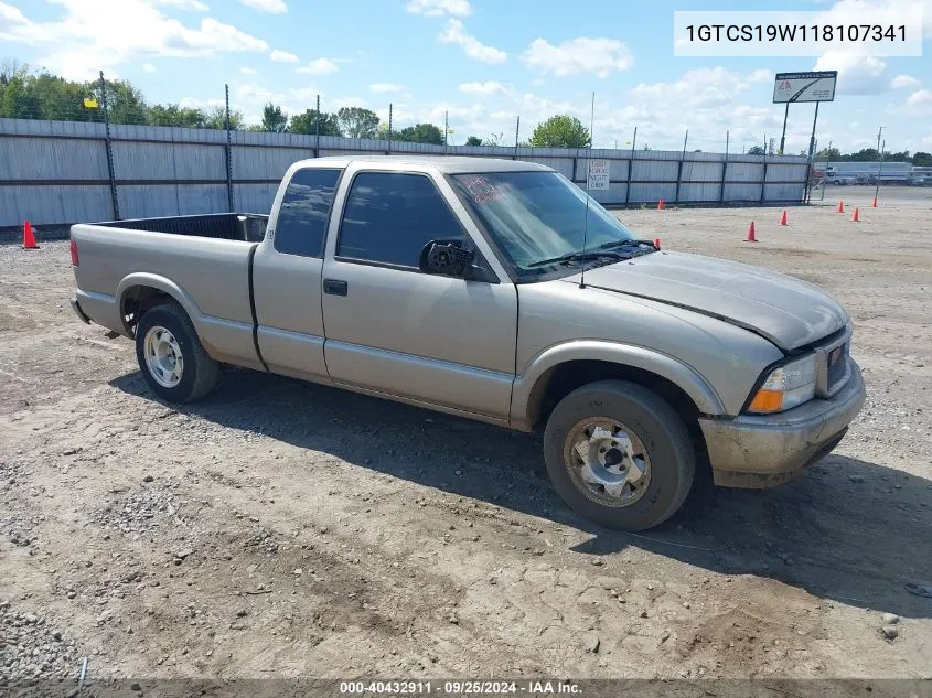 2001 GMC Sonoma Sls VIN: 1GTCS19W118107341 Lot: 40432911