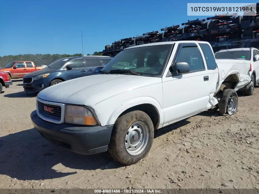 2001 GMC Sonoma Sls VIN: 1GTCS19W318121984 Lot: 40651486