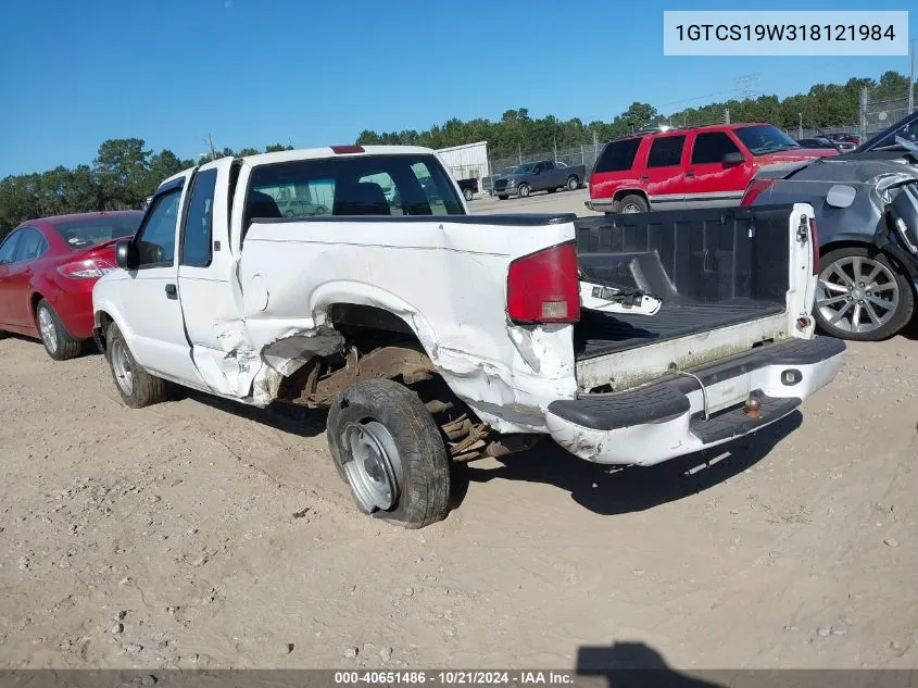 2001 GMC Sonoma Sls VIN: 1GTCS19W318121984 Lot: 40651486